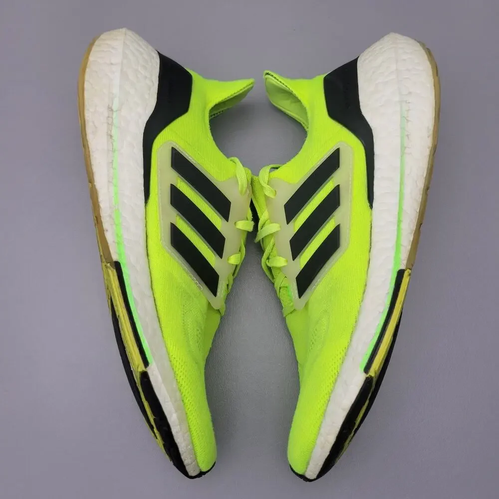 Adidas Ultraboost 22 Men Running Shoes Athletic Yellow Trainers GX6639 Size 10